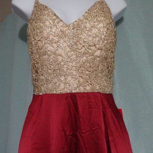 Sleeveless emboided long dress